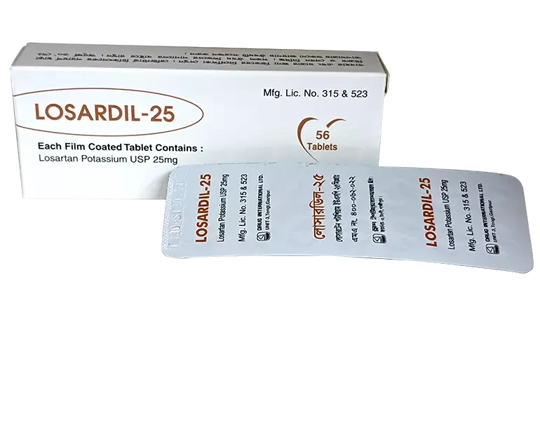 Tablet  Losardil 25mg (56 Pcs)